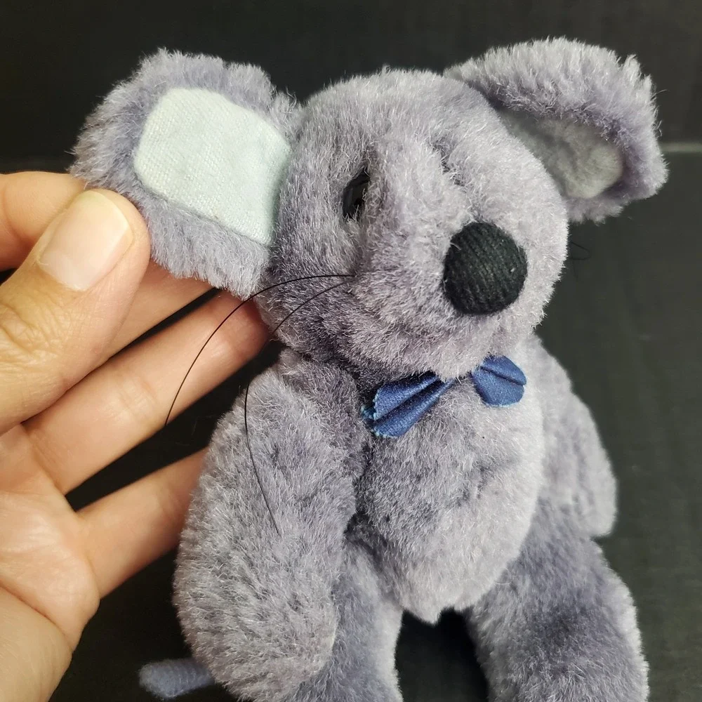 Vintage Grey Mouse Plush 7